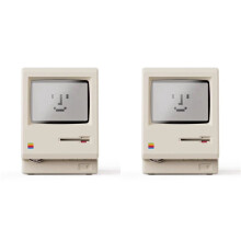 2X New Maclock Retro Clock Creativity Alarm Clock Student Specific Wake Artifact Desktop Decor Computer Keyboard