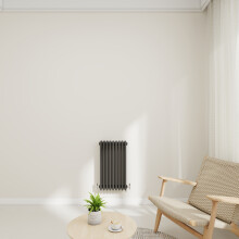 (Anthracite, 600x425mm-3 Column) Traditional Radiator Horizontal Vertical Cast Iron Style Double Triple Panel Rads