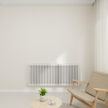 (White, 600x1460mm-3 Column) Traditional Radiator Horizontal Vertical Cast Iron Style Double Triple Panel Rads