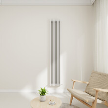 (White, 1800x380mm-3 Column) Traditional Radiator Horizontal Vertical Cast Iron Style Double Triple Panel Rads