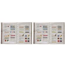 2X Livre de Broderie à Faire Soi-Même, Livre à Feuilleter en Lin, Livre D'Aiguilles en Lin Fait à la Main, Livre D'Images pour Broder et Coudre