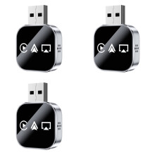 3X Adaptador Carplay Sem Fio 3 em 1 Carplay Airplay Android Auto Dongle USB com Fio Carplay para Plug And Sem Fio B