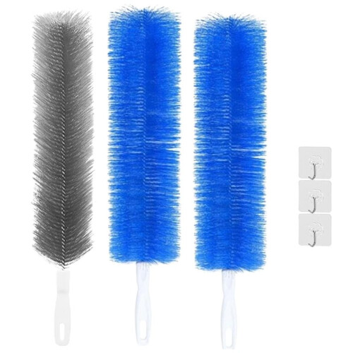 3 Counts Fan Cleaning Brush, Bendable Microfiber , Fan Cleaning Brush Dusting Brush, Washable