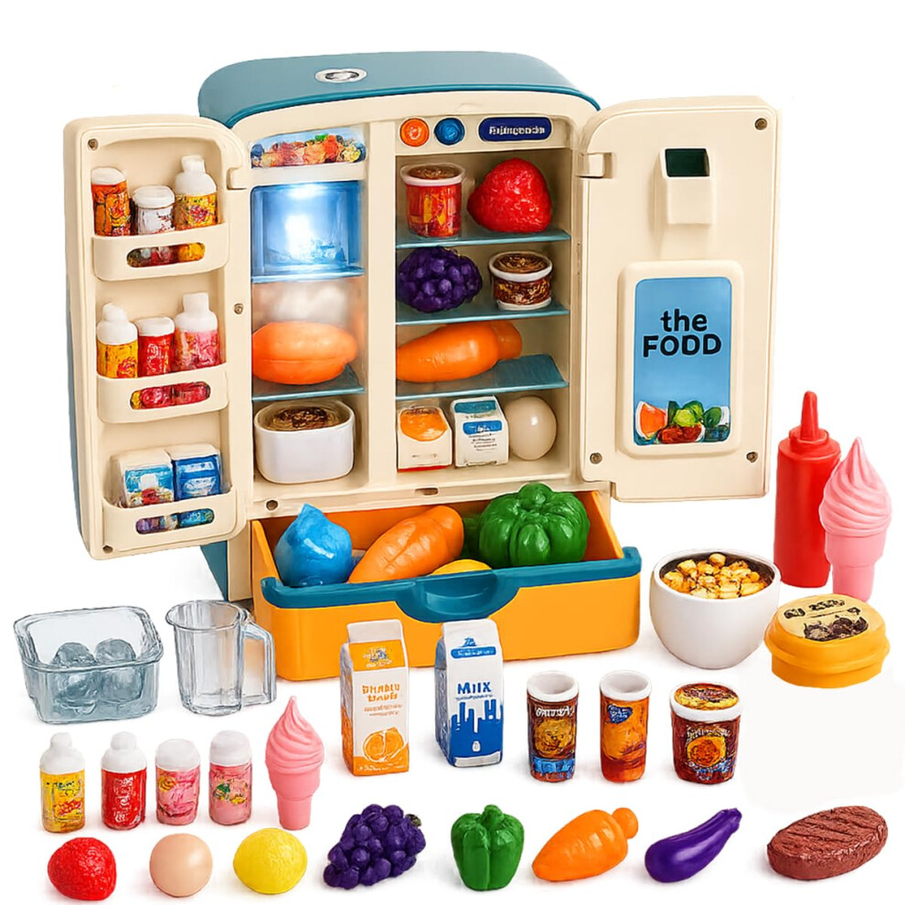 Photos - Role Playing Toy Toy Fridge for Kids Play Food Groceries Set 23 PCs