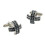 Crossed Crystal Cufflinks - Blue 2