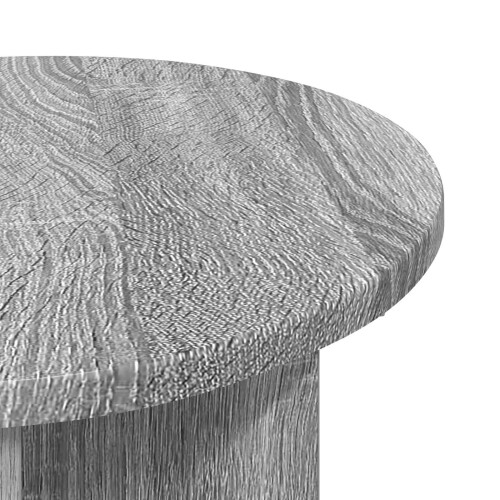 VidaXL vidaXL Side Table Grey Sonoma Ø 39 x 38 cm Engineered Wood 2