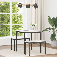 vidaXL Dining Table White 70 x 70 x 75 cm Solid Pine Wood