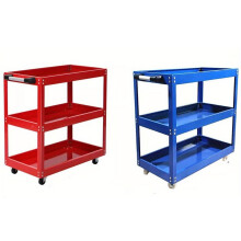 Heavy Duty 3 Tier Wheel Cart Shelf Workshop Garage DIY Toll Storage Trolley Blue