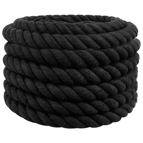 VidaXL vidaXL Rope Black 4 x 4 x 1000 cm Cotton