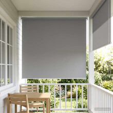 vidaXL Außen-Rollos mit UV-Schutz Hellgrau 100 x 230 cm (B x H)
