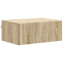 vidaXL Wall-Mounted Bedside Cabinet Sonoma Oak 49 x 34.5 x 20 cm
