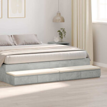 vidaXL Bed Drawers Concrete Grey 180 x 36.5 x 16.5 cm Engineered Wood