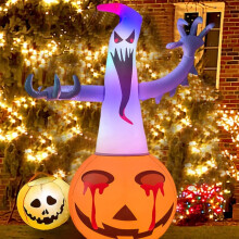 Halloween Inflatable Ghost Light Up Air Model Toy Hanging Ornament for Outdoor Yard Garden Patio Haunted House Decor