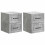 VidaXL vidaXL Wall-Mounted Bedside Cabinet with Drawer 2 pcs Concrete Grey 1