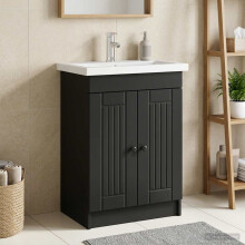 vidaXL Bathroom under Sink Cabinet Black 78.5 x 37.5 x 81 cm