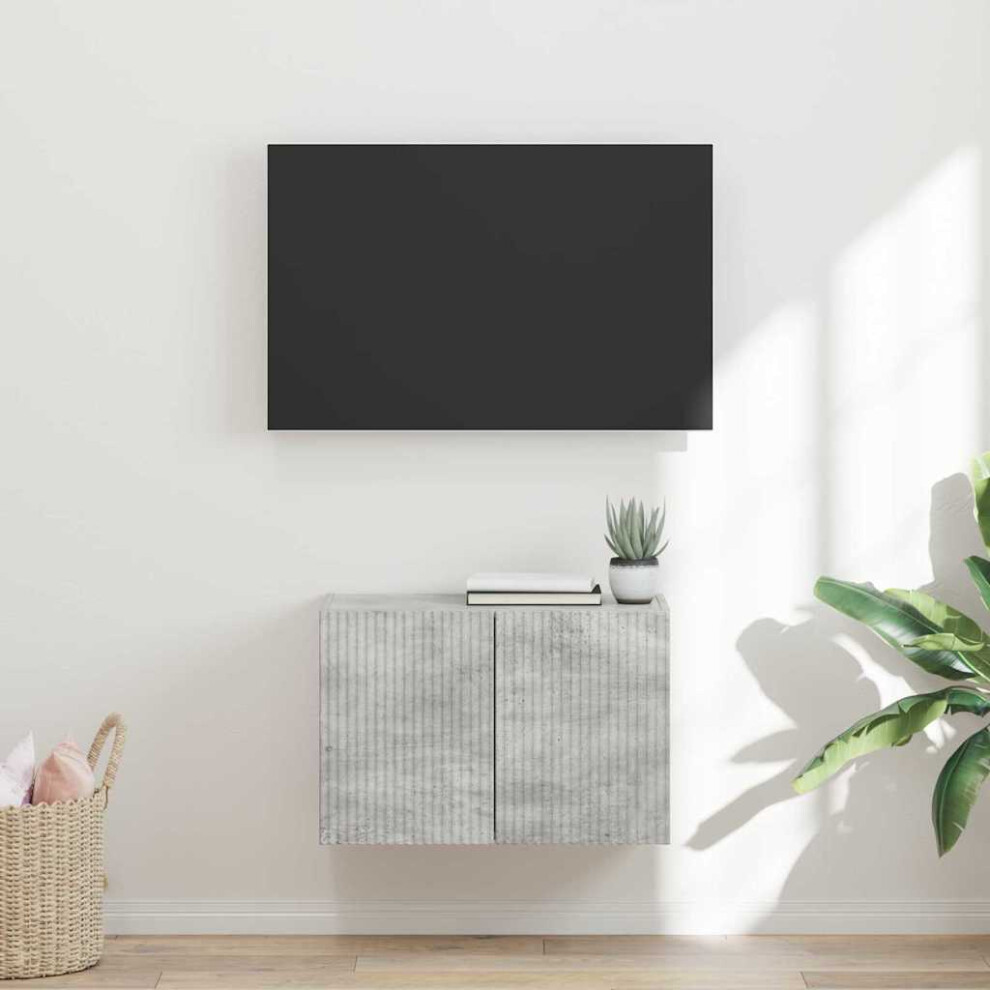 Vidaxl Tv Wall Cabinet Concrete Grey 59.5 X 31 X 40 Cm Engineered Wood