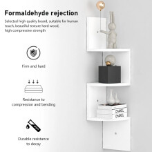 Set of 3 Floating Wall Shelves Picture Ledge Mounted Rack Book Hanging Shelf UK