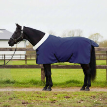 vidaXL Horse Blanket Navy Blue 115 cm Polar fleece