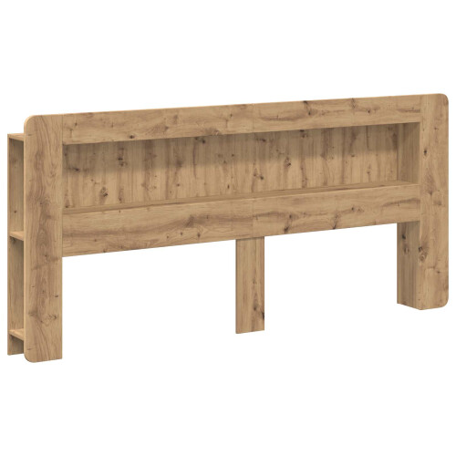 VidaXL vidaXL Headboard Cabinet with Storage Artisan Oak Engineered Wood 2