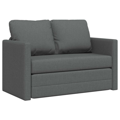 VidaXL vidaXL Folding Sofa Bed Dark Grey 112 x 60 x 55 cm Fabric 1