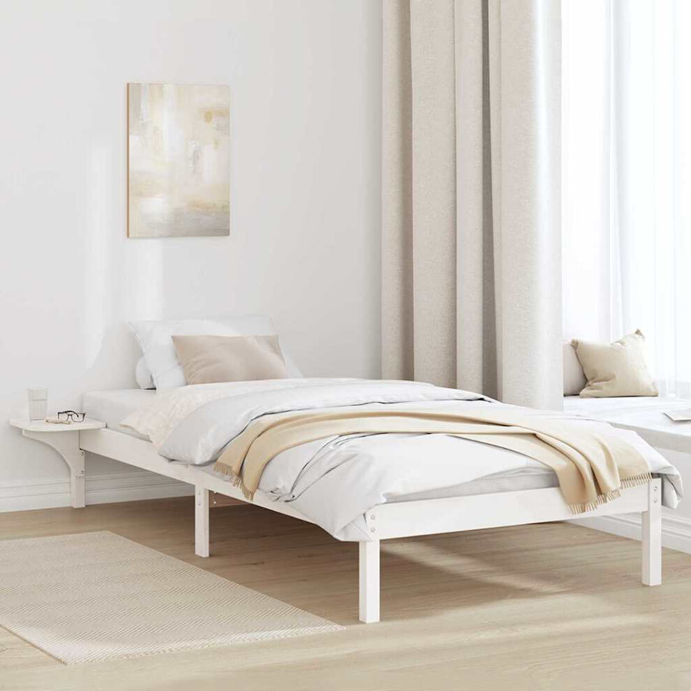 Vidaxl Bed Frame White 80 X 200 Cm Solid Pine Wood