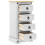 VidaXL vidaXL Bedside Table Corona White 35 x 32.5 x 74 cm Solid Pine Wood 4