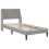 VidaXL vidaXL Bed Frame with Headboard Light Grey 90 x 190 cm Velvet 3