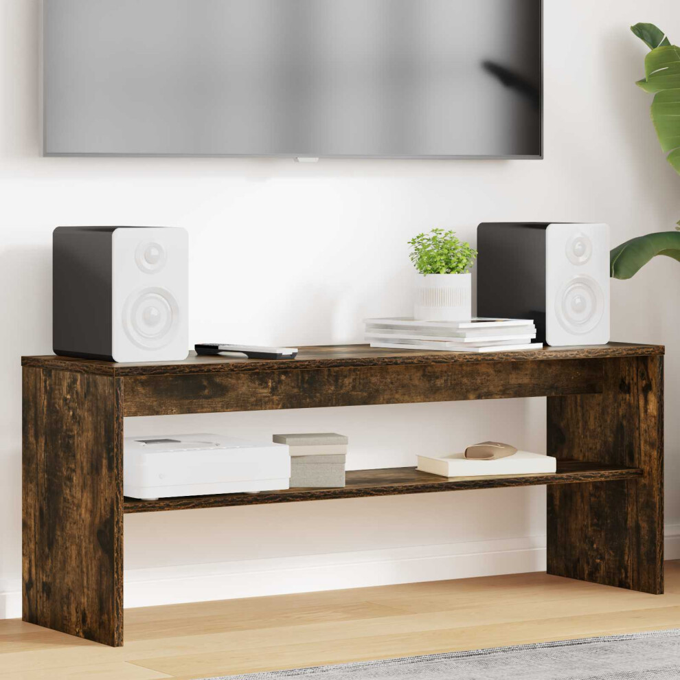 Vidaxl Tv Cabinet Smoked Oak 100 X 30 X 40 Cm Engineered Wood