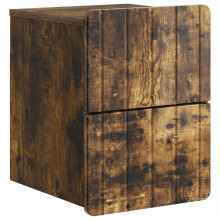 vidaXL Wall-Mounted Bedside Cabinet Smoked Oak 33 x 34.5 x 43 cm