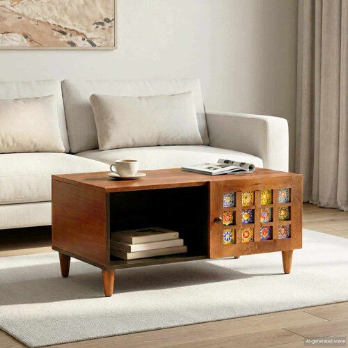VidaXL vidaXL Coffee Table Brown 80 x 50 x 40 cm Solid Mango Wood