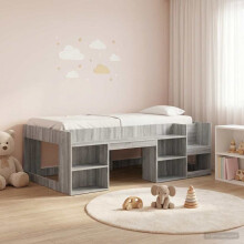 vidaXL Kids'Bed Frame with Storage Grey Sonoma 80 x 200 cm