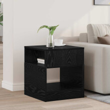 vidaXL End Table Black Oak 40.5 x 40 x 45 cm Engineered Wood