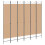 VidaXL vidaXL 6-Panel Room Divider Beige 240 x 220 cm Fabric 2