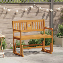 vidaXL Garden Glider Bench Natural 110 x 59 x 97 cm Solid Acacia Wood