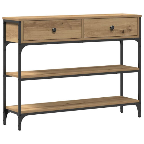 VidaXL vidaXL Console Table Artisan Oak 100 x 25 x 75 cm Engineered Wood 2