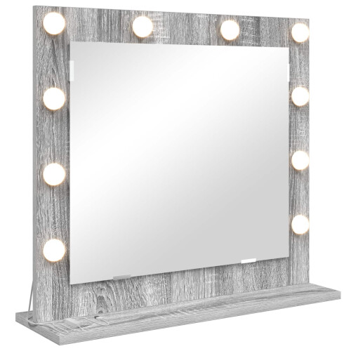 VidaXL vidaXL Vanity Mirror Rectangular Grey Sonoma 60 x 55 x 18 cm 1