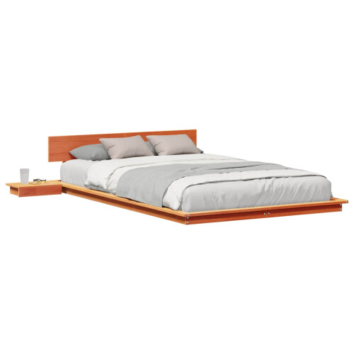 VidaXL vidaXL Bed Frame Brown 135 x 190 cm Wood 2
