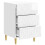 VidaXL vidaXL Bedside Table High Gloss White 43 x 39.5 x 66.5 cm 2