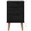 VidaXL vidaXL Bedside Cabinet Black 40 x 35 x 65 cm Solid Pine Wood 5