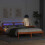 VidaXL vidaXL Bed Frame with Headboard Wax Brown 160 x 200 cm Solid Pine Wood 4
