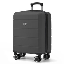 LUGG 15 Inch Jetset Lightweight Travel Cabin Bag ABS Shell Protection 45x36x20cm, Gunmetal