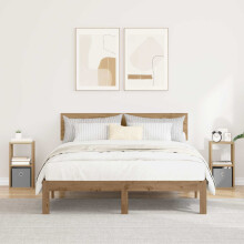 vidaXL Bedside Table with Drawer 2 pcs Artisan Oak 25.5 x 22 x 49.5 cm