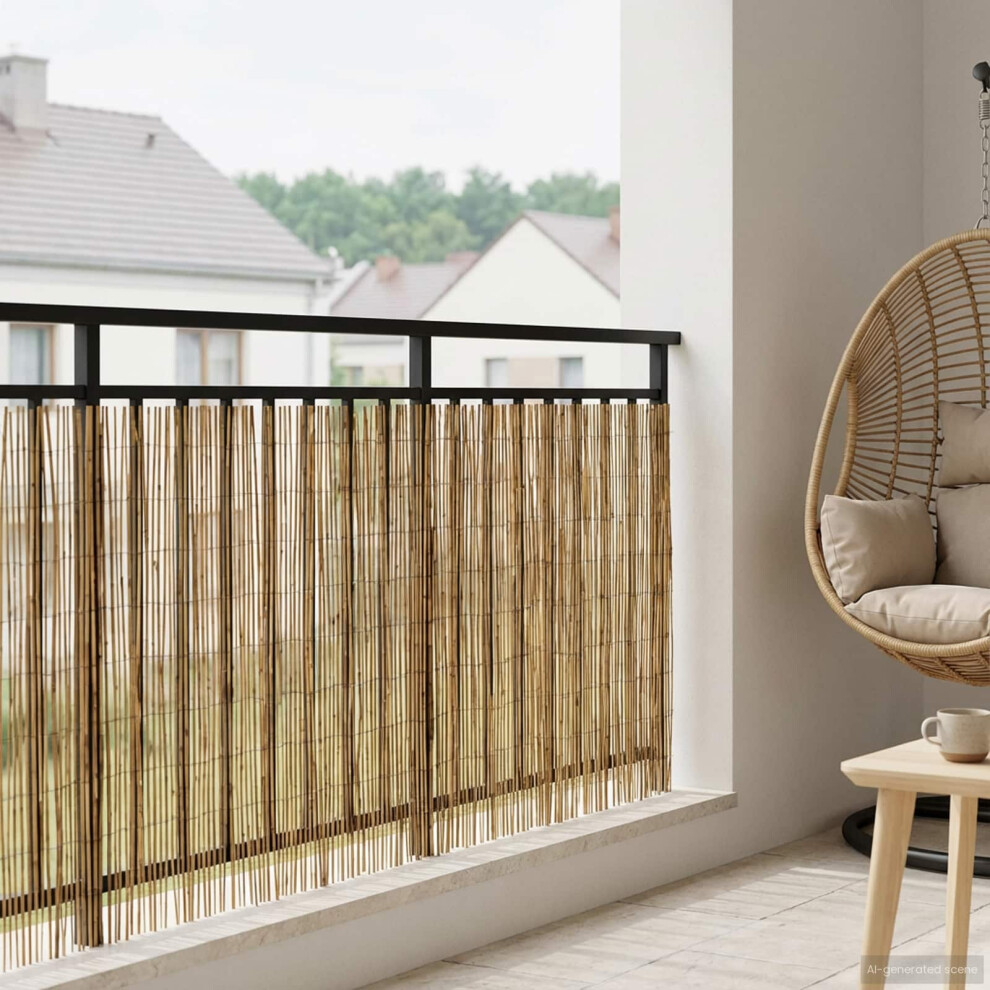 Vidaxl Garden Fence Carbonized 600 X 90 Cm Reed 8721451009924