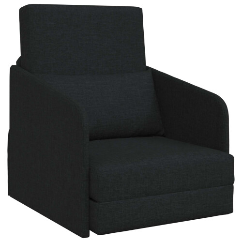 VidaXL vidaXL Folding Sofa Bed Black 65 x 80 x 83 cm Fabric 2