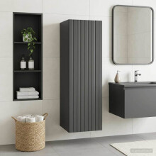 vidaXL Wall-mounted Bathroom Cabinet Black 33 x 34.5 x 60 cm