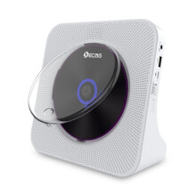 CD-spiller - COSYHOMES - Retro - Bluetooth-sender/mottaker - USB/USB-C oppladbar - HiFi-høyttaler