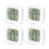Digital termometer/hygrometer - HANDEIU - 4-pack - Inomhus - Magnetisk/självhäftande montering - 1C noggrannhet 1