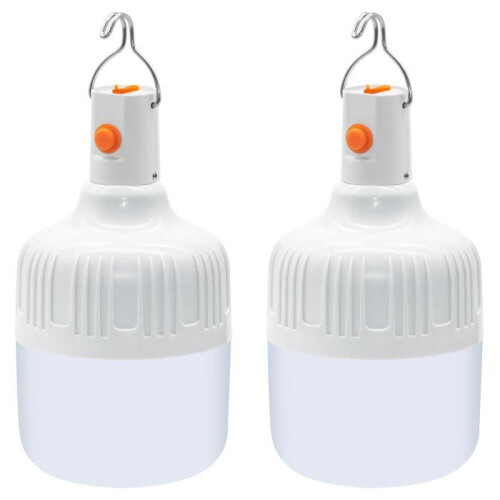 Lanternă de camping LED - AIMOONSA - Pachet 2 - Reîncărcabilă USB - 500 lumeni - 3 moduri