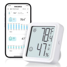 Termometr higrometr - INKBIRD - IBS-TH3-PLUS - WiFi 2,4 GHz - Ekran LCD - Do użytku wewnątrz pomieszczeń