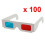 Παρτίδα 100 Universal Cardboard Anaglyph 3D Γυαλιά (Κόκκινο/Κυανό/Μπλε) 1